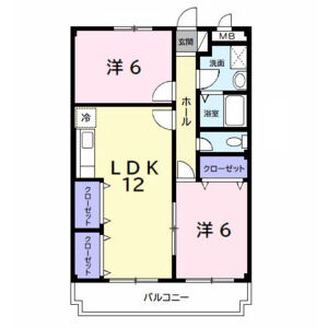 2LDK 間取り図