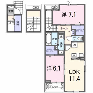 2LDK 間取り図