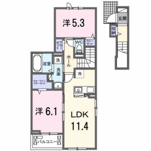 2LDK 間取り図