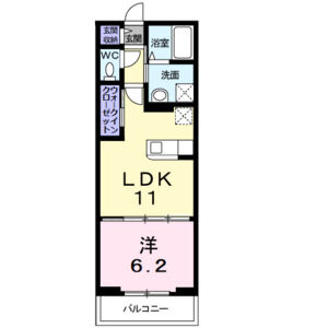 1LDK 間取り図