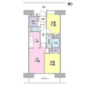 2LDK 間取り図