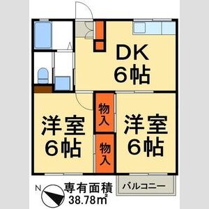 2DK 間取り図