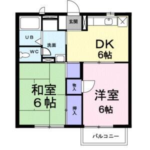2DK 間取り図