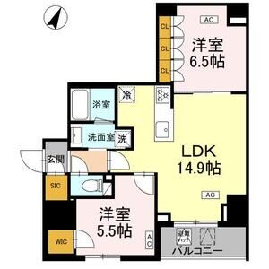 2LDK 間取り図