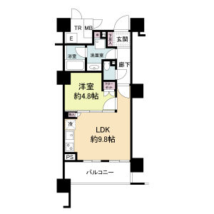 1LDK 間取り図