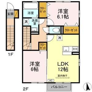 2LDK 間取り図