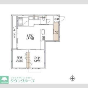 2LDK 間取り図