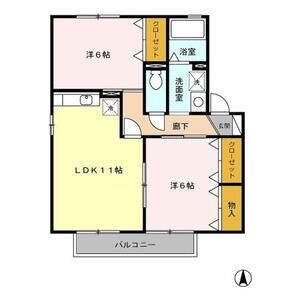 2LDK 間取り図