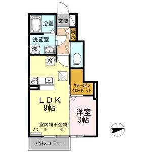 1LDK 間取り図