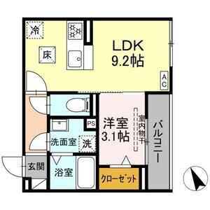 1LDK 間取り図