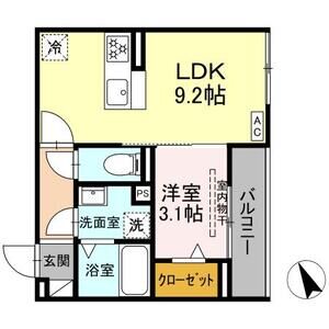1LDK 間取り図