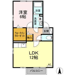 1LDK 間取り図