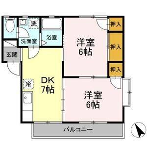 2DK 間取り図