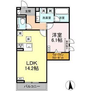 1LDK 間取り図