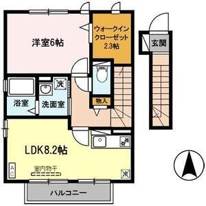 1LDK 間取り図