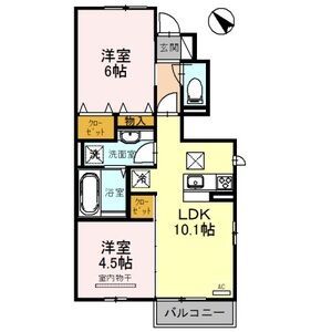 2LDK 間取り図