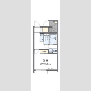 1K 間取り図