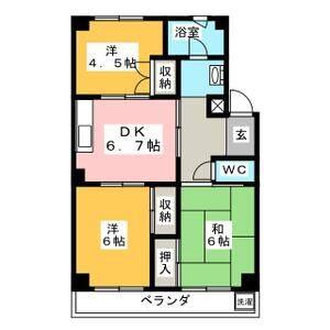 3DK 間取り図