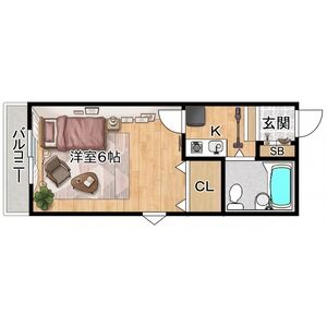 1K 間取り図