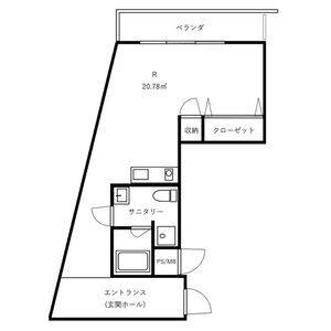 ワンルーム 間取り図