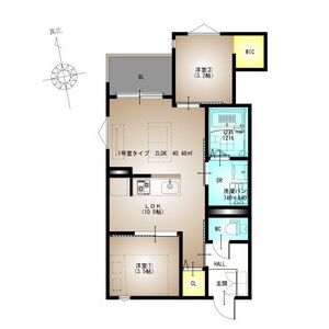 2LDK 間取り図