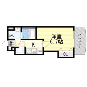 1K 間取り図