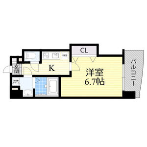 1K 間取り図