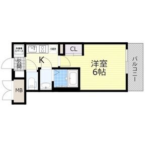 1K 間取り図
