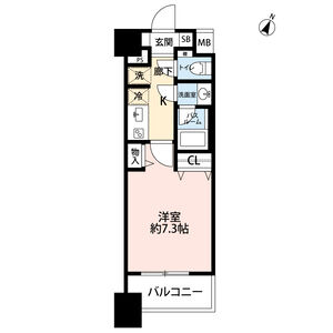 1K 間取り図