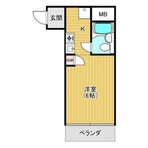 1K 間取り図