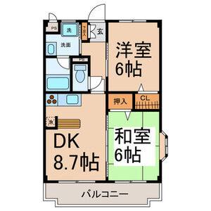 2DK 間取り図