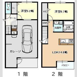 2LDK 間取り図