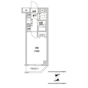 1K 間取り図
