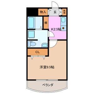 1K 間取り図