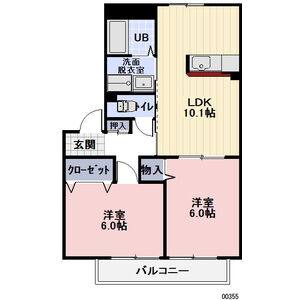 2LDK 間取り図