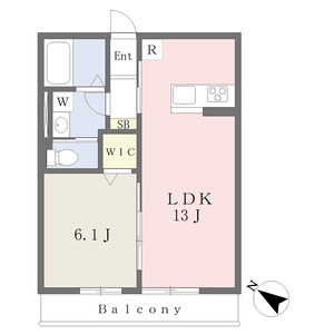 1LDK 間取り図