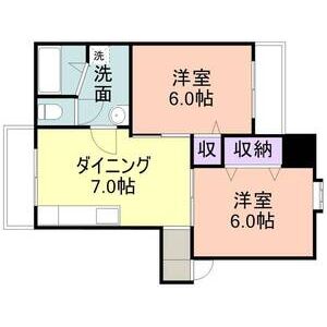2DK 間取り図