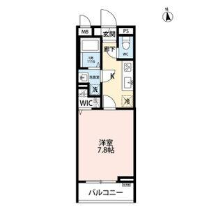 1K 間取り図