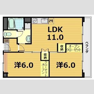 2LDK 間取り図
