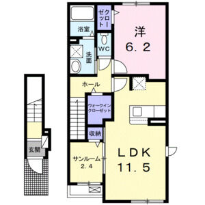 1LDK 間取り図