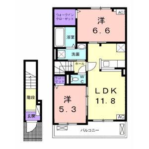 2LDK 間取り図