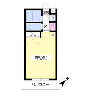 1K 間取り図
