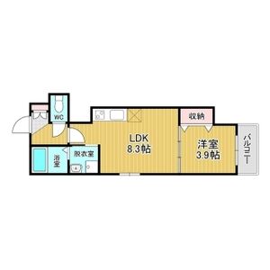 1LDK 間取り図