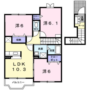3LDK 間取り図