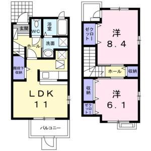 2LDK 間取り図