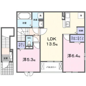 2LDK 間取り図