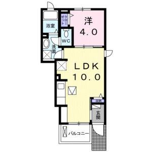 1LDK 間取り図