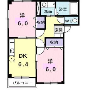 2DK 間取り図