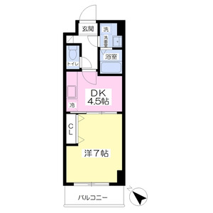 1DK 間取り図