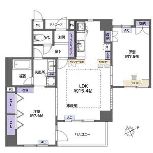 2LDK 間取り図